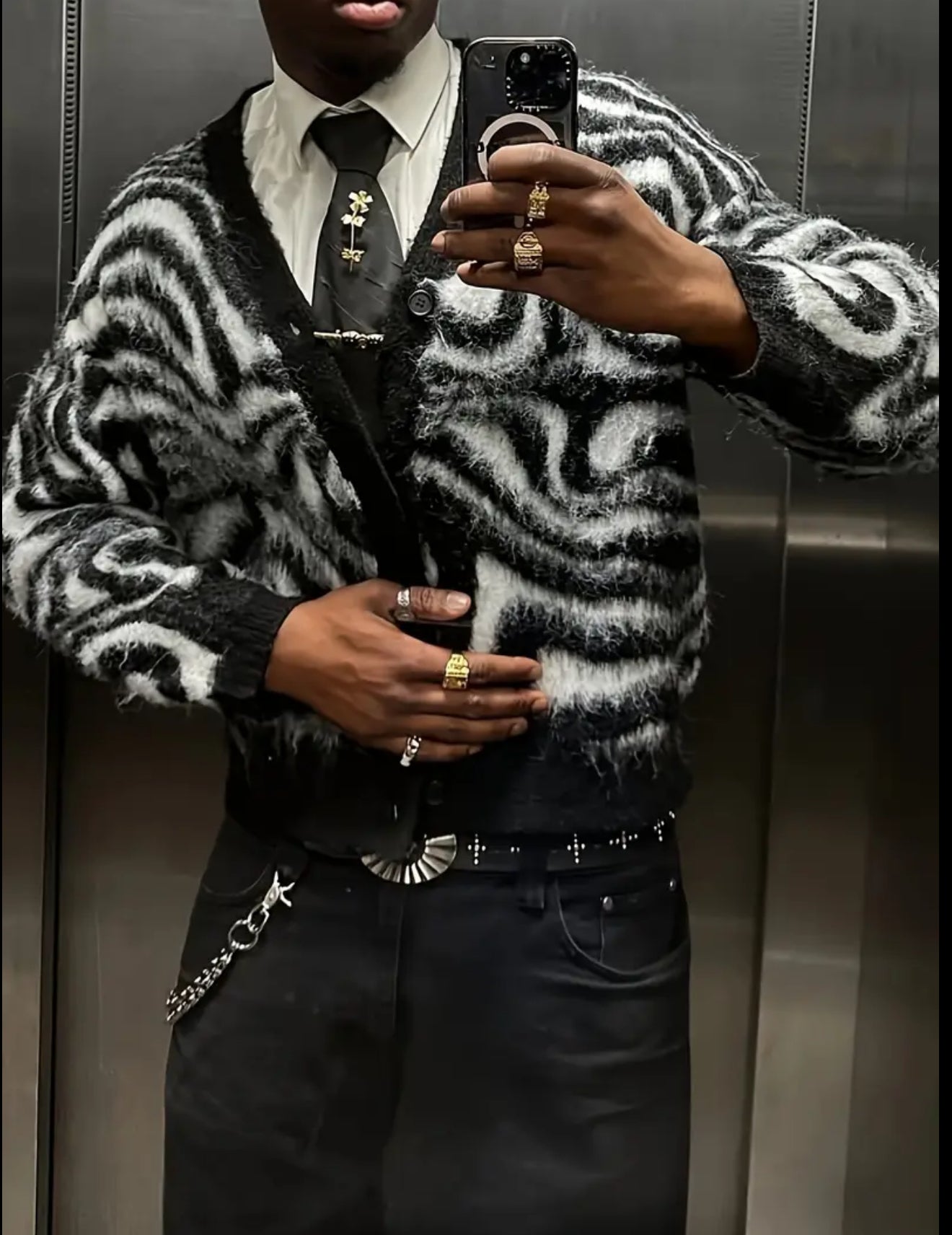 DEACOII zebra daze cardigan