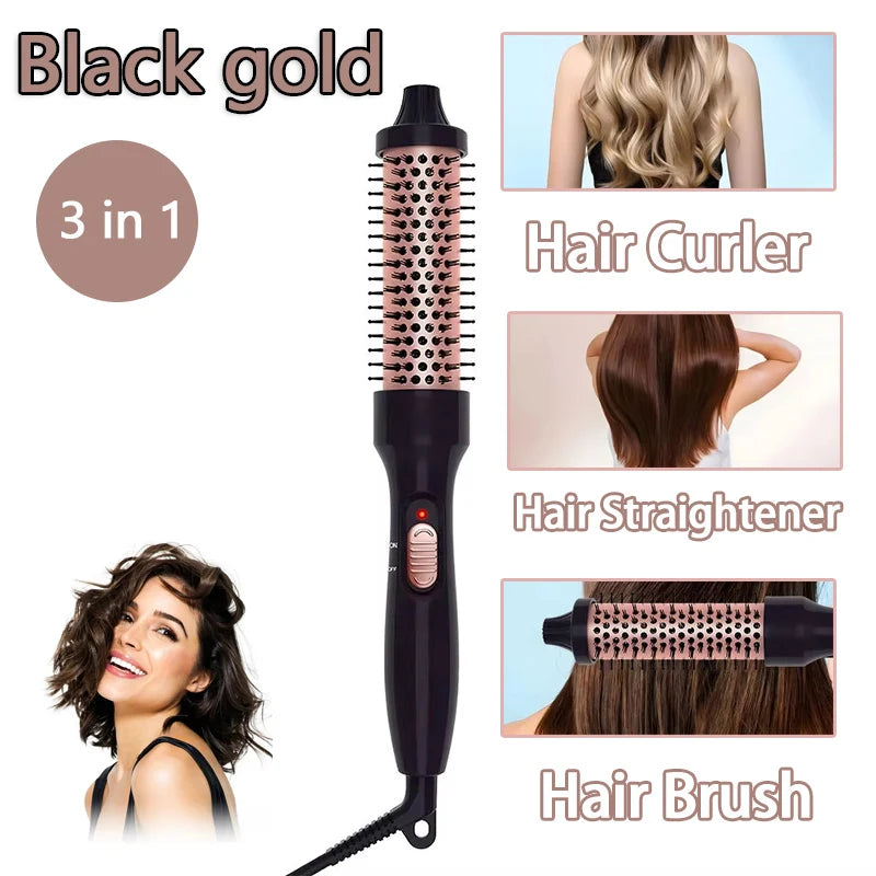 3 in 1 Thermal ceramic Curling Iron Brush